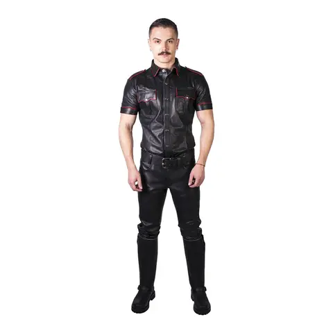 Prowler RED Leather Jeans Black 35 in.