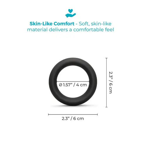 b-Vibe Snug Ring 40mm Snug Fit Silicone C-Ring in Black