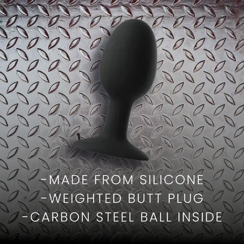 Prowler RED Weighted Butt Plug Black Large