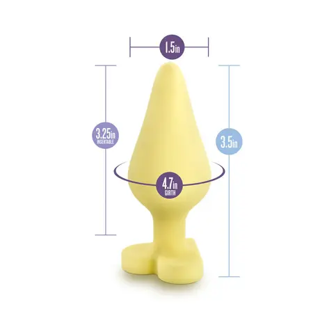 Play with Me Naughty Candy Hearts 'Spank Me' Anal Plug Yellow