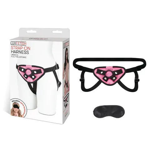 Lux Fetish Neoprene Strap-On Harness in Pink