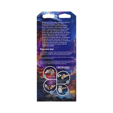 Vac-U-Lock x Fantasy Fuckers Glow-in-the-Dark Dragon's Tongue Multi-Color