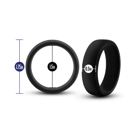 Performance Silicone Go Pro Cock Ring in Black