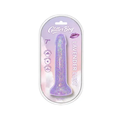 Glitter Boy Lavender Lust Glitter Silicone Dildo Pink Lavender