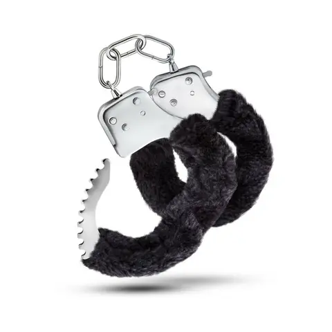 Temptasia Adjustable Faux Fur Cuffs in Black