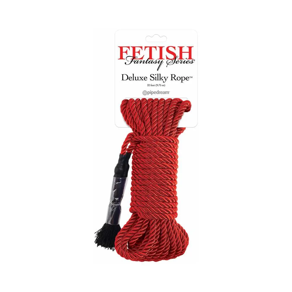 Fetish Fantasy Series Deluxe Silk Rope 9.75 m / 32 ft. in Red