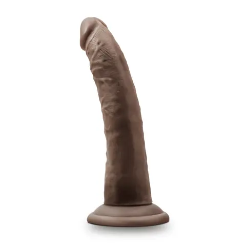 Dr. Skin Plus Realistic 7 in. Triple Density Posable Dildo in Brown