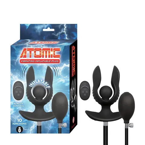 Atomic Vibrating Inflatable Plug Black