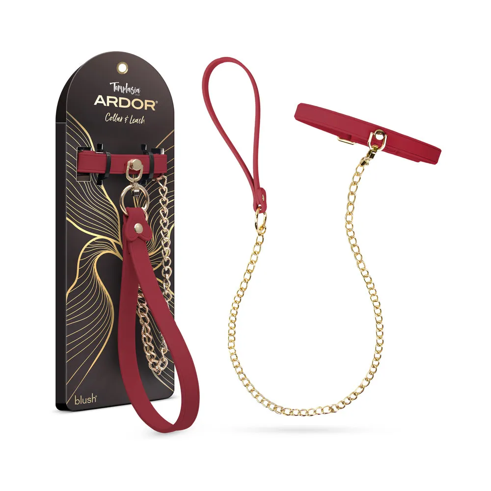 Temptasia Ardor Collar & Leash in Red