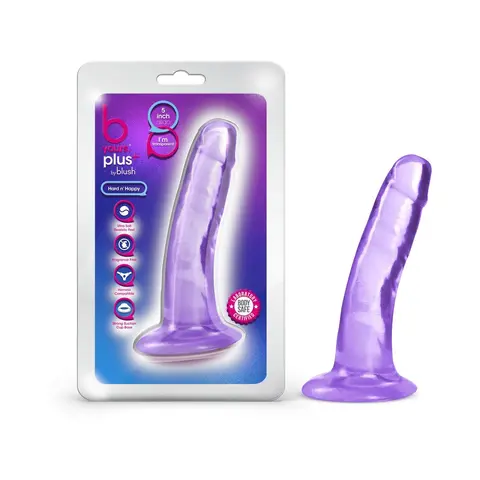 B Yours Plus Hard n' Happy 5 in. Dildo in Purple
