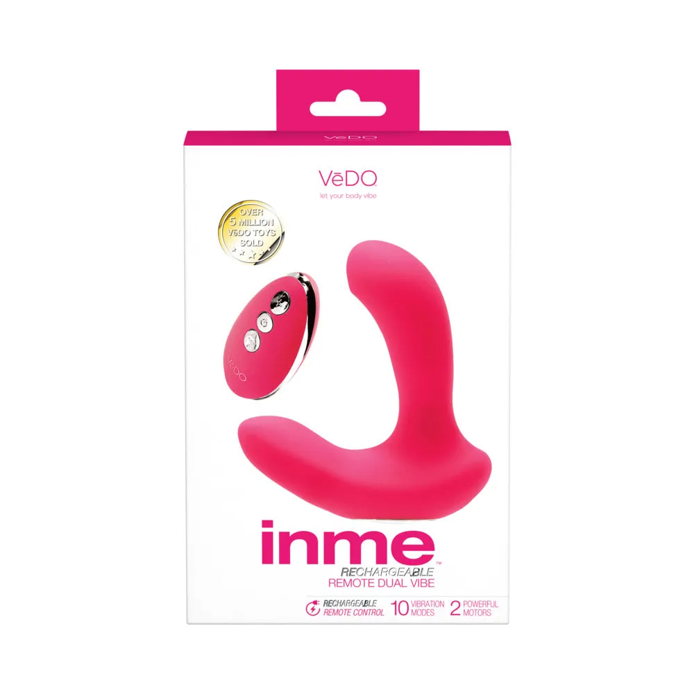 VeDO Inme Rechargeable Dual Vibe with Remote in Pink