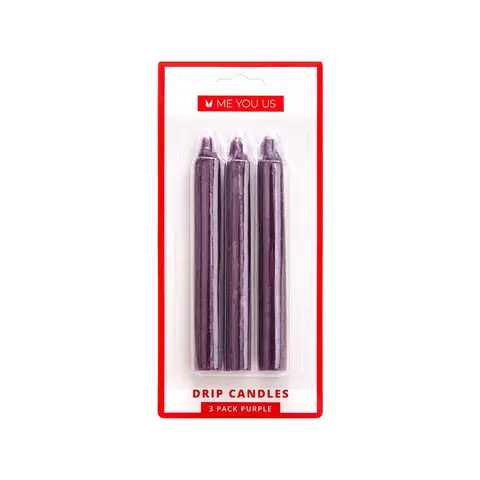 Me You Us Drip Candles 3 Pack in Purple