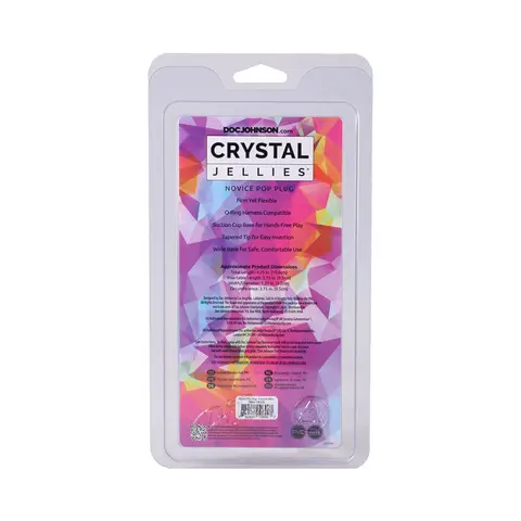 Crystal Jellies Novice Pop Plug 4 in. in Purple