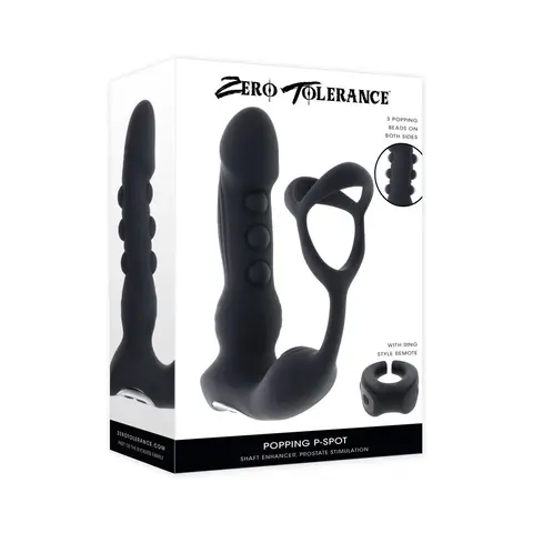 Zero Tolerance Popping P-Spot Silicone Rechargeable Black