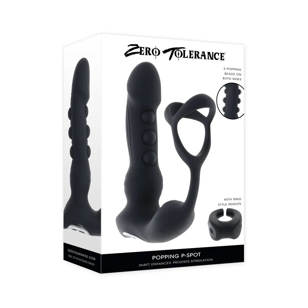 Zero Tolerance Popping P-Spot Silicone Rechargeable Black