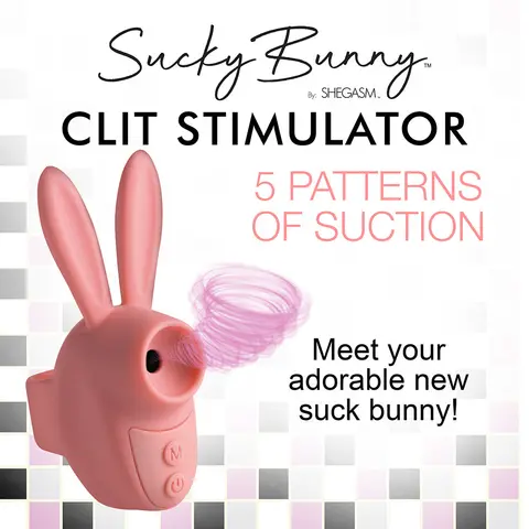 Shegasm Sucky Bunny Clit Stimulator in Pink