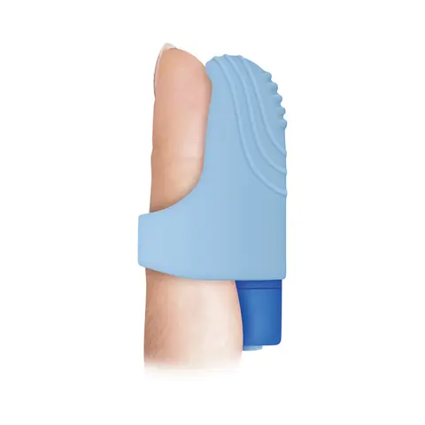 Evolved Fingerlicious Rechargeable Silicone Finger Vibrator Blue