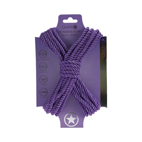 Ouch! Bondage Rope 10 m Nylon in Purple