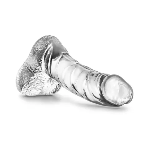 Naturally Yours Ding Dong Realistic 5.5 in. Dildo with Balls in Clear