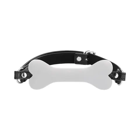 Ouch! Puppy Play Silicone Bone Gag in White