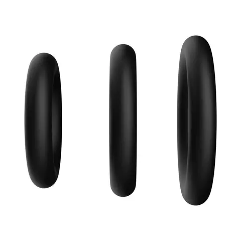 Forto F-39: Trio Cockring Set Black