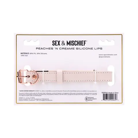 Sportsheets Sex & Mischief Peaches 'n CreaMe Silicone Lips Gag