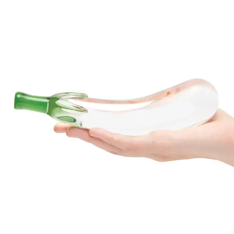 Glas Eggplant Ecstasy 7.25 in. Glass Dildo