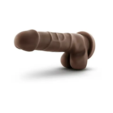 Dr. Skin Basic 7 Realistic 7.75 in. Dildo with Balls in Brown