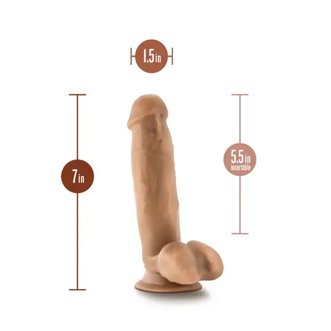 Dr. Skin Dr. Mark 7 in. Dildo with Balls in Tan