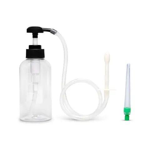 Enema Bottle with Nozzle Attachments