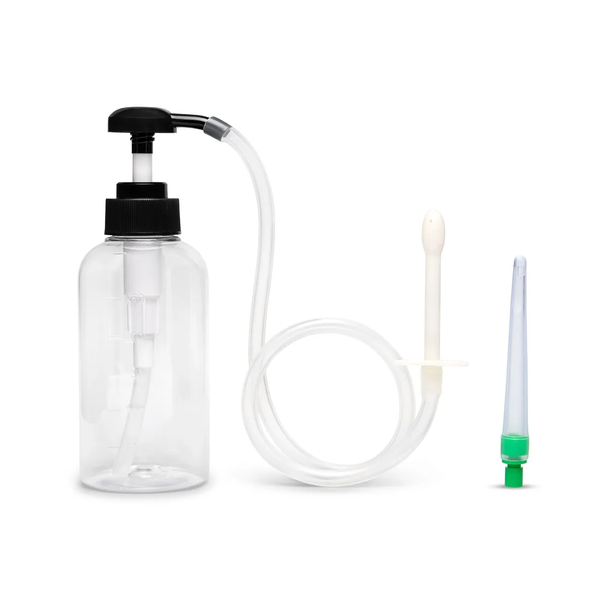 Enema Bottle with Nozzle Attachments