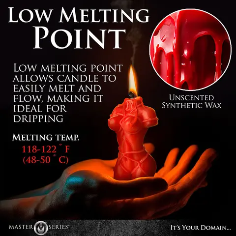 Master Series Bound Goddess Drip Candle in Red