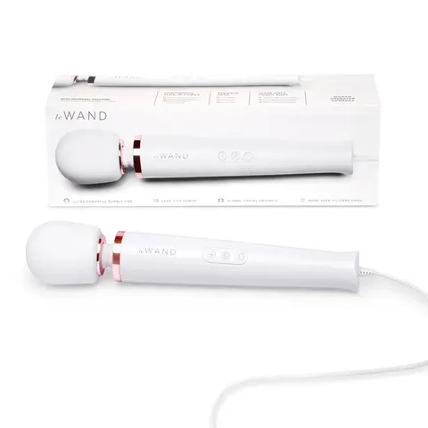 Le Wand Plug-In Vibrating Massager in White