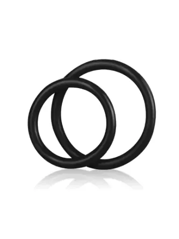 black silicone cock ring set