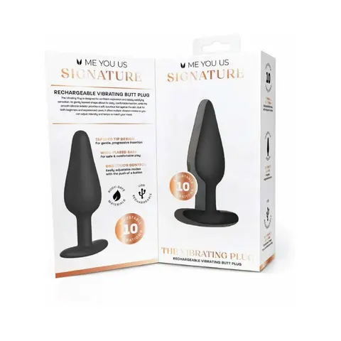 Me You Us Signature The Vibrating Plug in Black