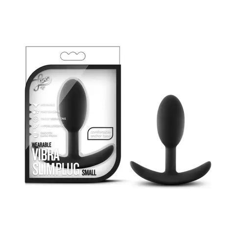 Luxe Wearable Vibra Slim Plug Small in Black