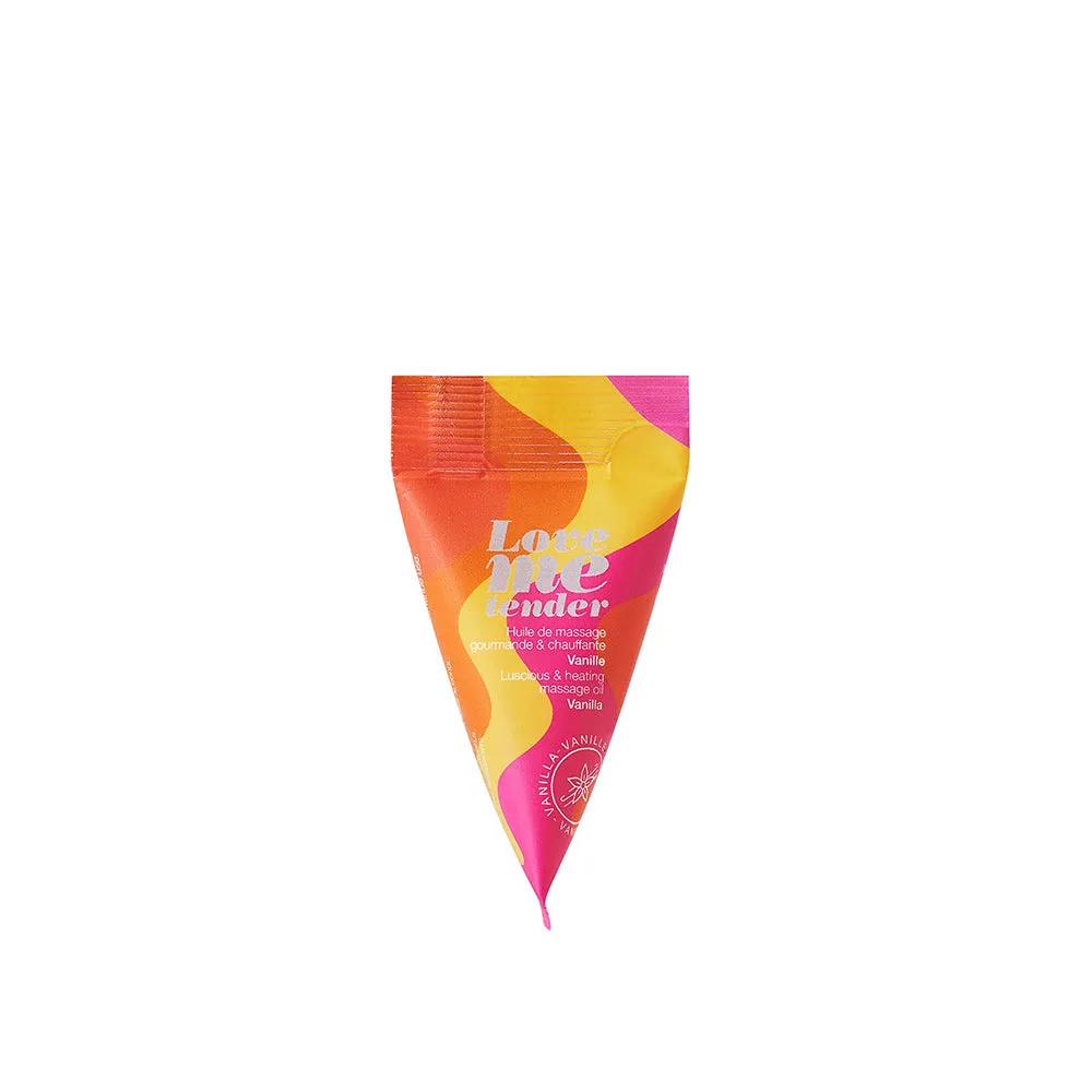 Love to Love Love Me Tender Luscious & Heating Massage Oil Vanilla 12/Bag 0.33 oz.