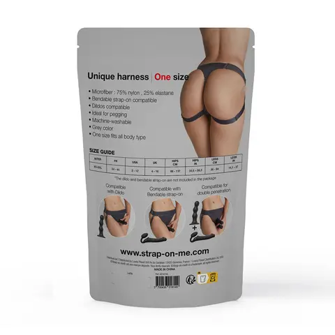 Strap-On-Me Harness Lingerie Unique One Size in Grey