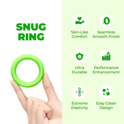 b-Vibe Snug Ring 45mm Snug Fit Silicone C-Ring in Green
