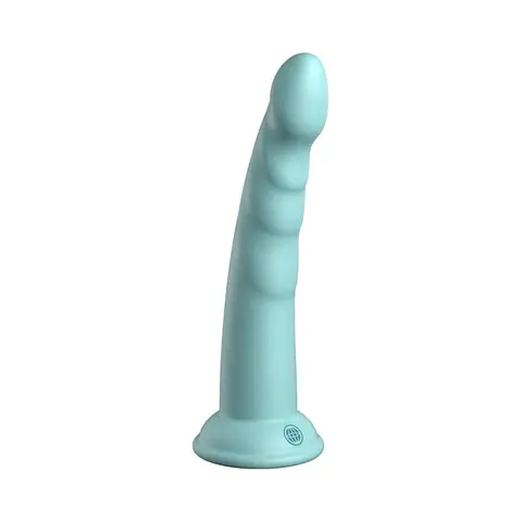 Dillio Platinum Collection Slim Seven 7 in. Silicone Dildo in Teal