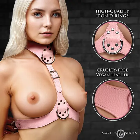 Master Series Vixen Chest Harness in Pink