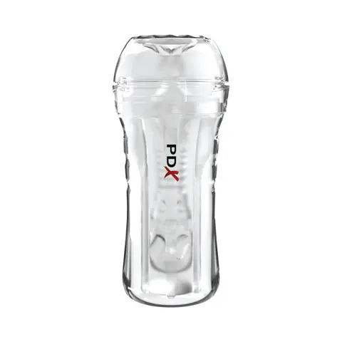 PDX Extreme Wet Pussies Super Luscious Lips Self-Lubricating Stroker Frosted