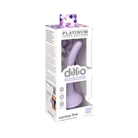 Dillio Platinum Collection Curious Five 5 in. Silicone Dildo in Purple