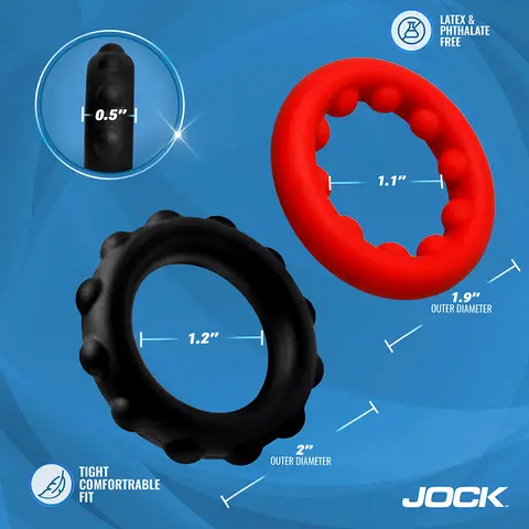 JOCK Enhancers Weighted Silicone C-Ring Set