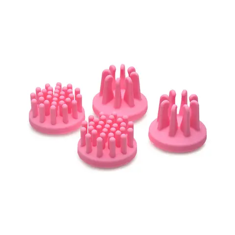 Size Matters 10X Rotating Silicone Nipple Suckers with 4 Attachments in Pink