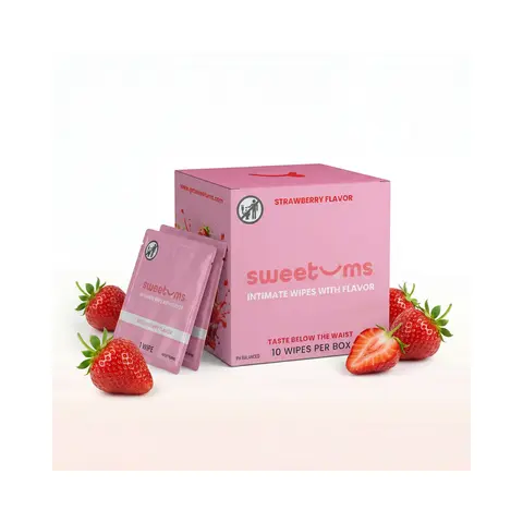 Sweetums Intimate Wipes Strawberry Flavor 10-Pack