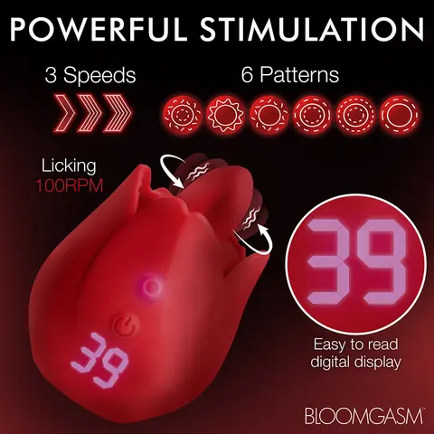 Bloomgasm Rose Kisser Licking & Vibrating Digital Clitoral Stimulator