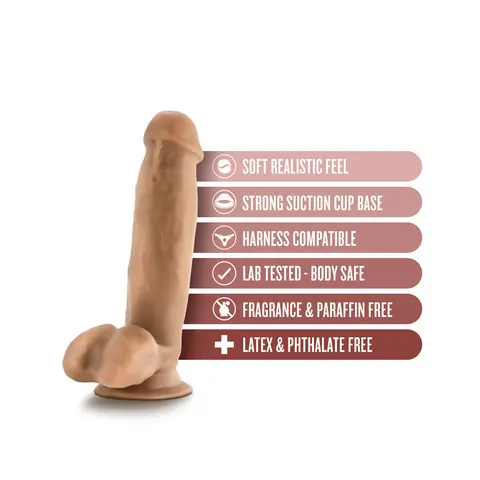 Dr. Skin Dr. Mark 7 in. Dildo with Balls in Tan