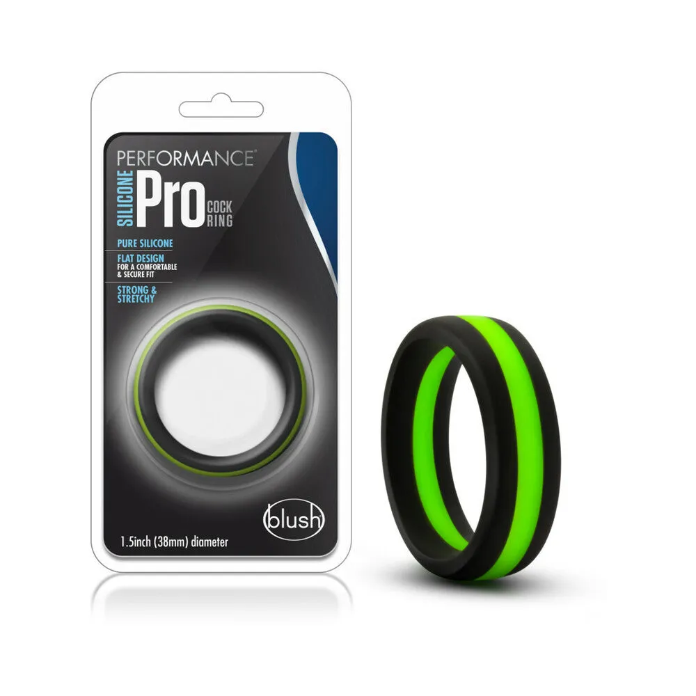 Performance Silicone Go Pro Cock Ring Black/Green/Black