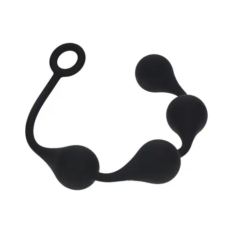 LEVELZ Waterdrop Silicone Anal Balls Large 40 mm in Black